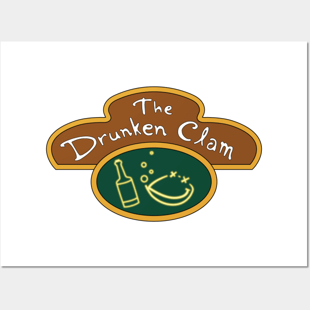 The Drunken Clam Wall Art by tvshirts